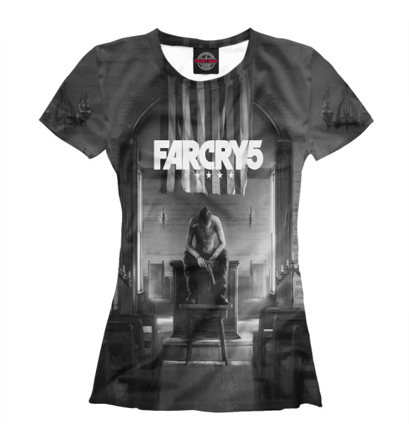 Женская футболка с изображением Far cry 5 цвета Белый