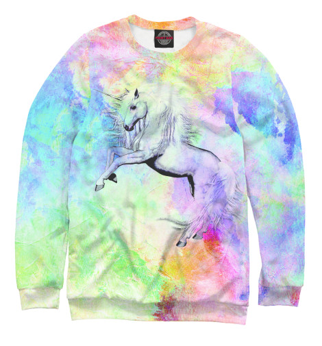 

Свитшоты Print Bar, Белый, Единорог