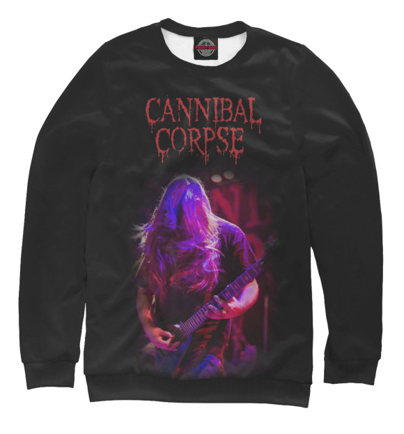 Женский свитшот с изображением Pat O'Brien  (Cannibal Corpse) цвета Белый