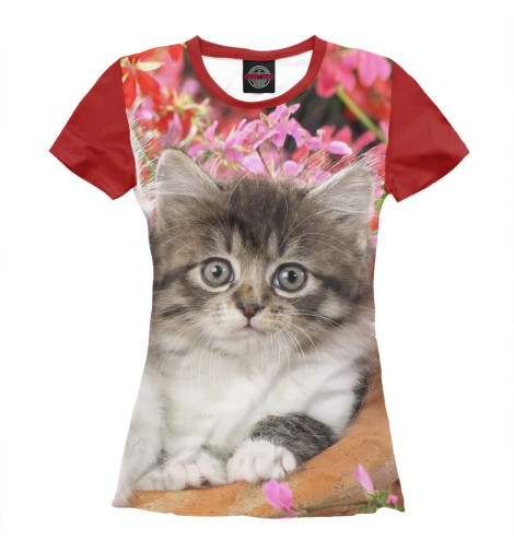 

Футболки Print Bar, Белый, Котенок