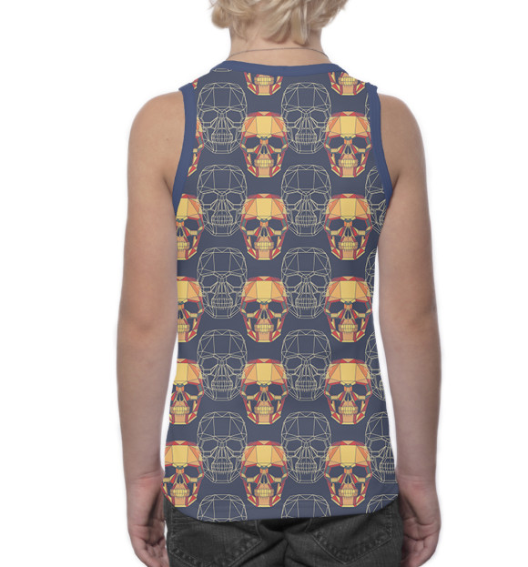 Майка для мальчика с изображением Черепа цвета Белый