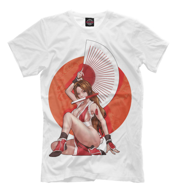 Мужская футболка с изображением Mai shiranui цвета Белый