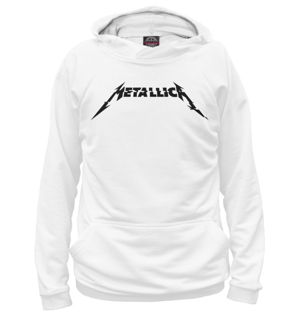Мужское худи с изображением Metallica цвета Белый