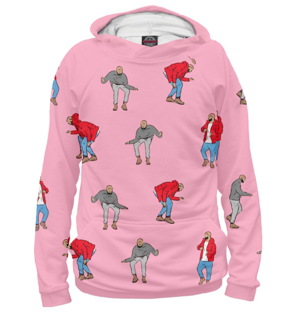 Мужское худи с изображением Дрейк цвета Белый