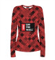 Женский лонгслив Vans of the wall (Red and Black)