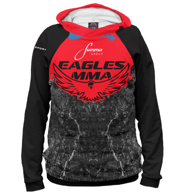 Худи для мальчика с изображением Eagles MMA цвета Белый