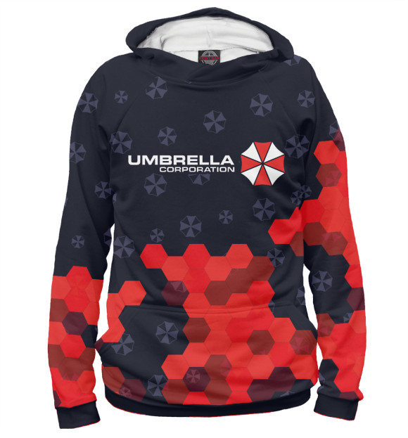 Мужское худи с изображением Umbrella Corp цвета Белый