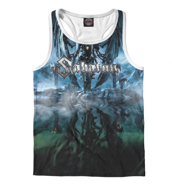 Мужская майка-борцовка с изображением Sabaton цвета Белый