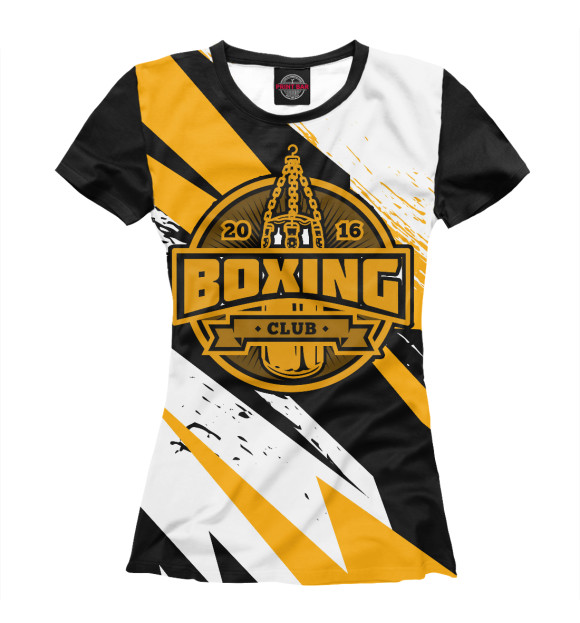 Женская футболка с изображением Boxing Club цвета Белый