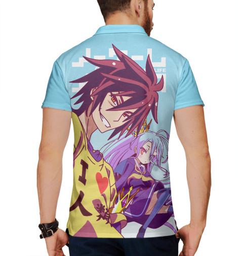 

Поло Print Bar, Белый, No Game No Life