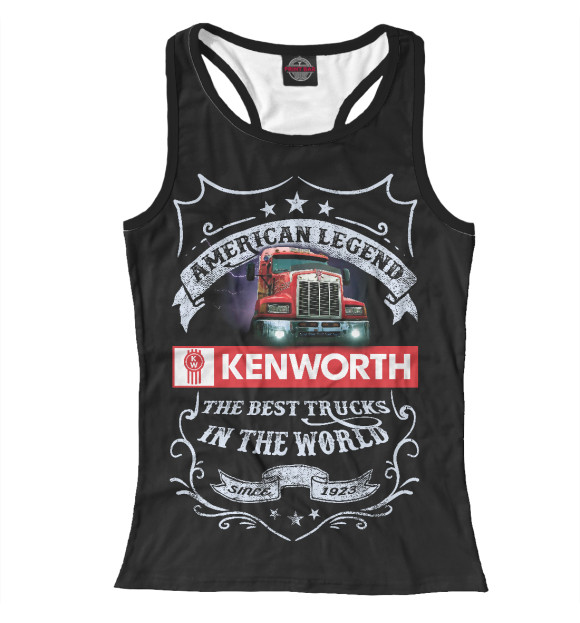 Женская майка-борцовка с изображением Kenworth T2000 цвета Белый