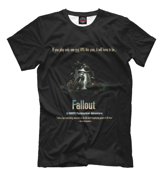 Футболка для мальчиков с изображением Fallout Постер цвета Черный