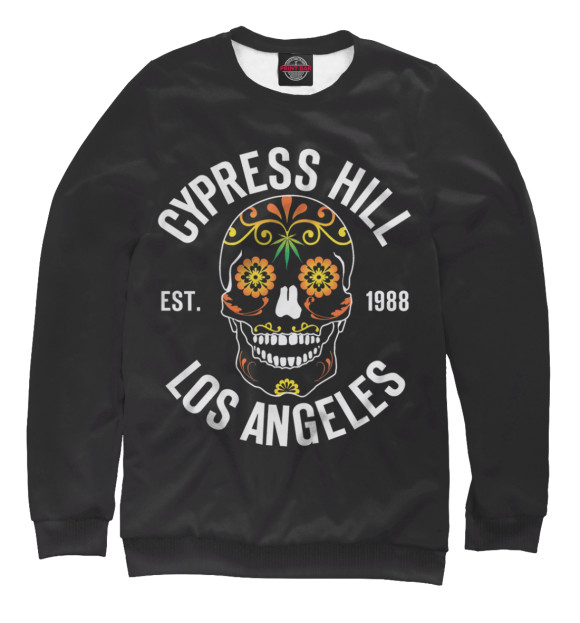 Мужской свитшот с изображением Cypress Hill цвета Белый