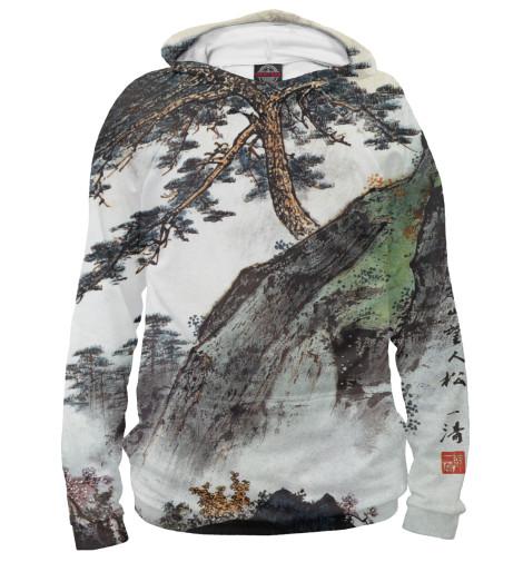 

Худи Print Bar, Белый, Горная сосна