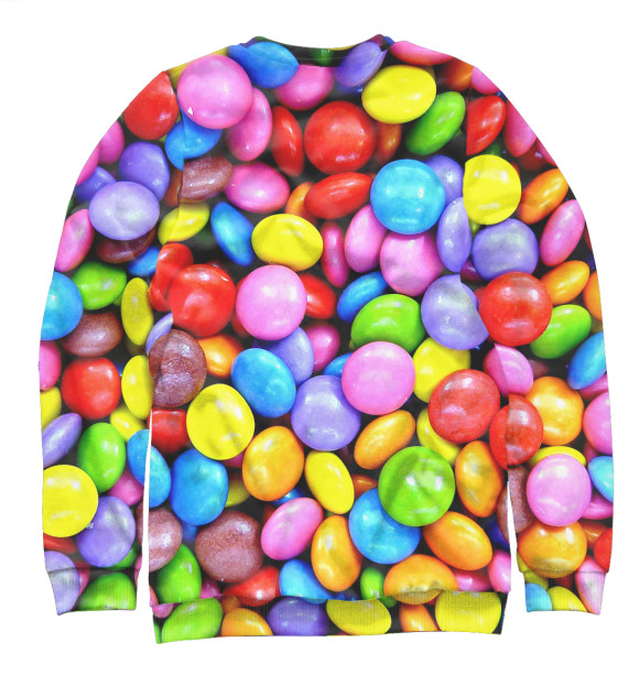 Свитшот для девочек с изображением Candy color цвета Белый