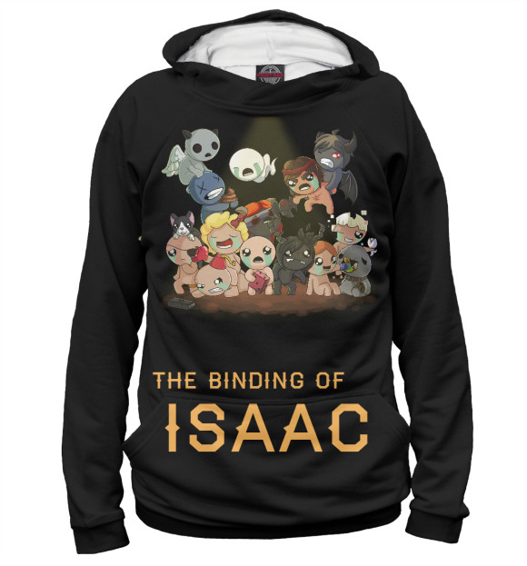 Женское худи с изображением THE BINDING OF ISAAC цвета Белый