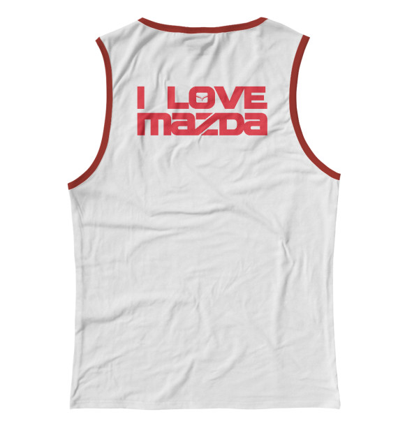 Майка для девочки с изображением I love MAZDA цвета Белый