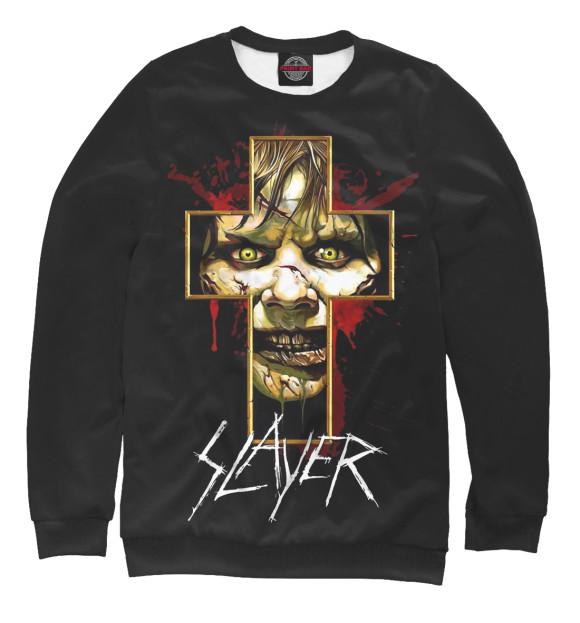 Свитшот для девочек с изображением Slayer цвета Белый