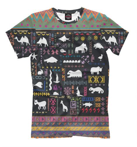 

Футболки Print Bar, Молочно-белый, Африканский орнамент