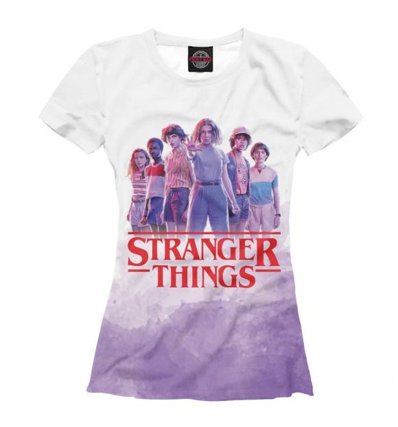 Женская футболка с изображением Stranger Things 3 цвета Белый