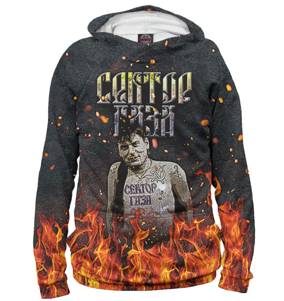 Женское худи с изображением Сектор Газа цвета Белый