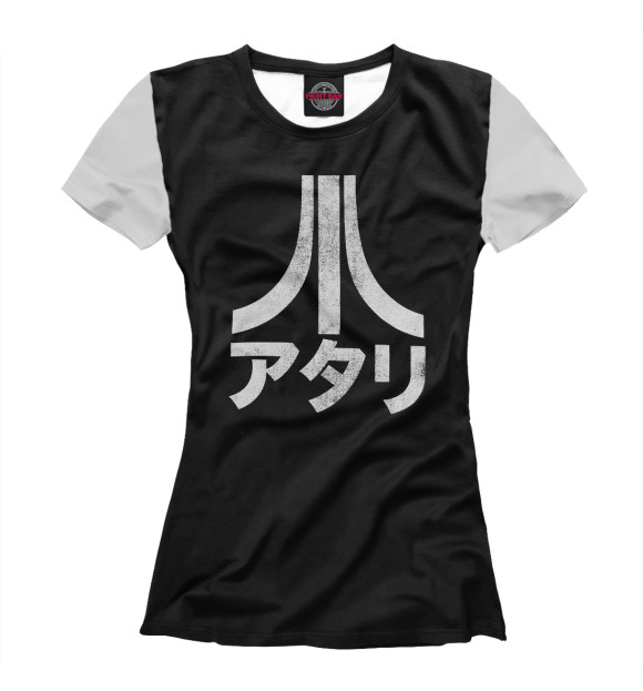 Женская футболка с изображением atari japan цвета Белый