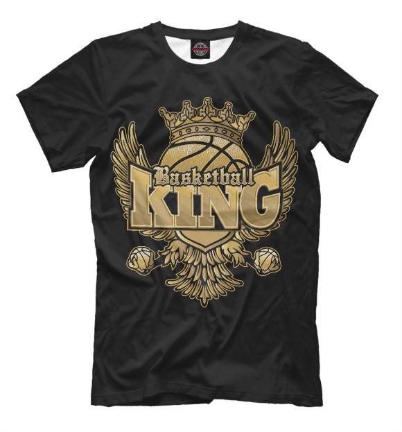Футболка для мальчиков с изображением Basketball King цвета Черный