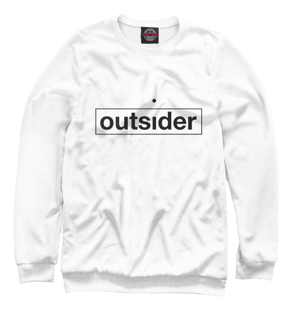 Женский свитшот с изображением Outsider цвета Белый