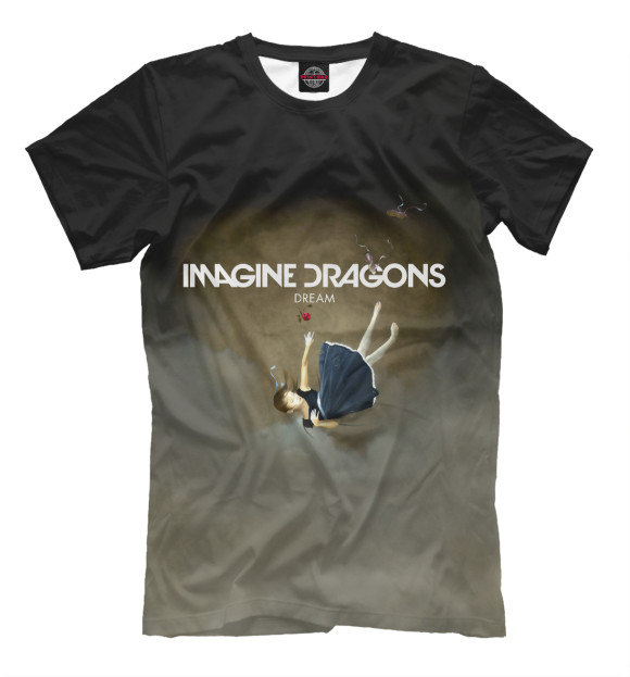 Футболка для мальчиков с изображением Imagine Dragons цвета Серый
