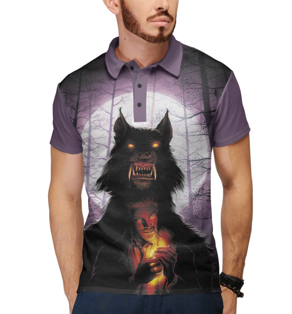 Мужское поло с изображением Джон Константин цвета Белый