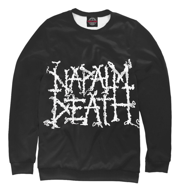 Мужской свитшот с изображением Napalm Death цвета Белый