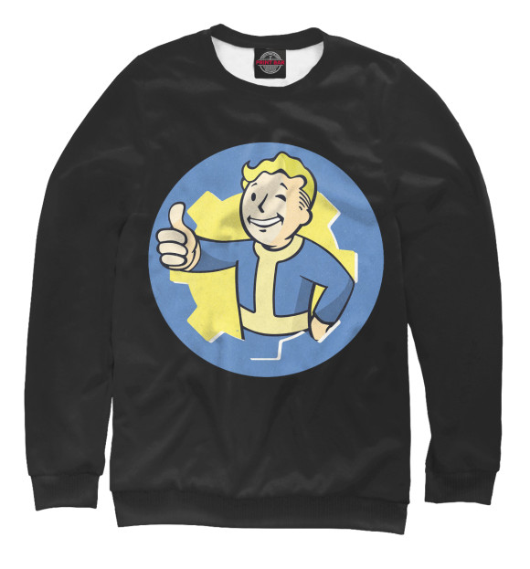 Мужской свитшот с изображением Fallout цвета Белый