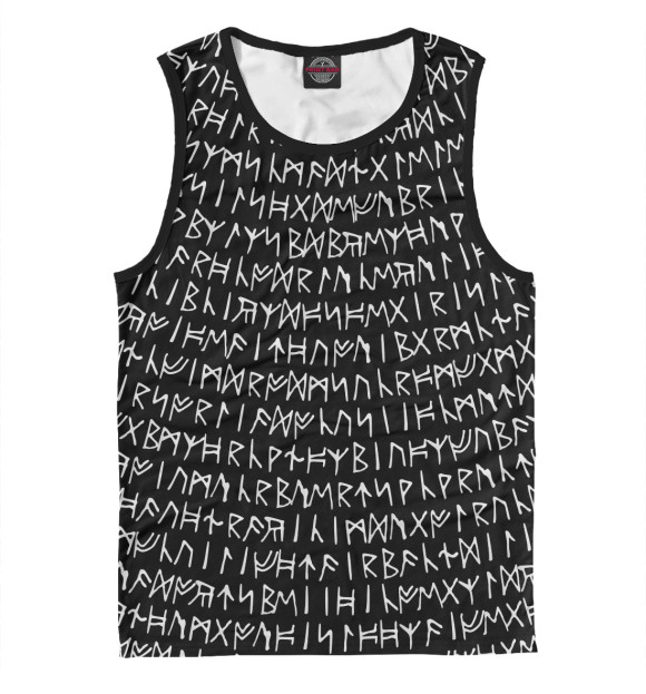 Мужская майка с изображением Руны цвета Белый