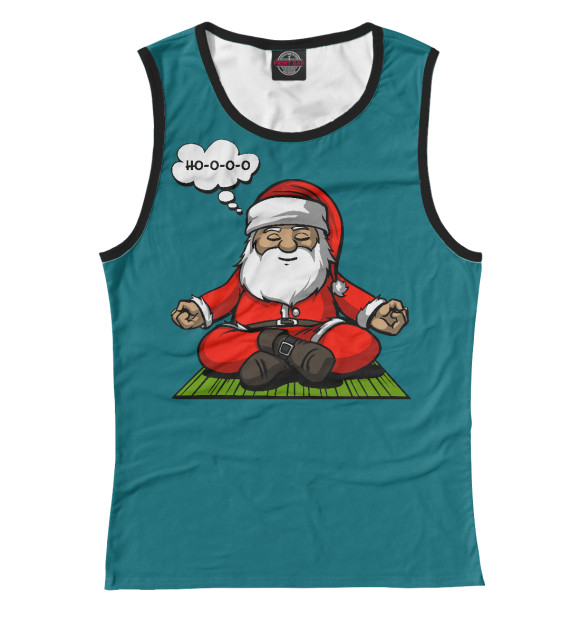 Майка для девочки с изображением Santa Relax цвета Белый