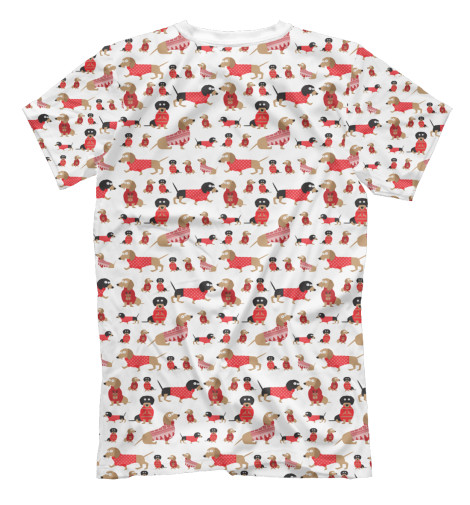 

Футболки Print Bar, Молочно-белый, Таксы зимние