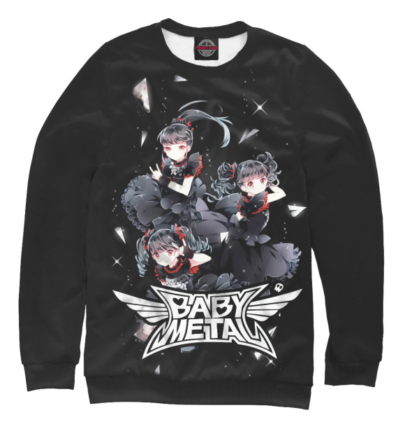Свитшот для девочек с изображением BABYMETAL цвета Белый