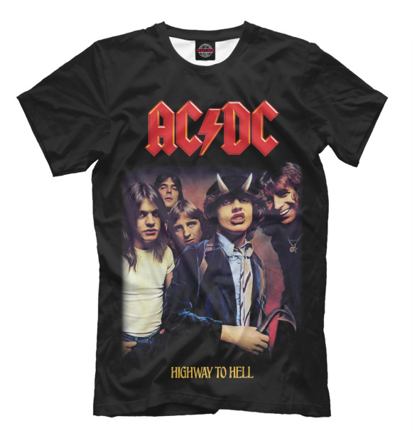 Футболка для мальчиков с изображением AC/DC цвета Черный