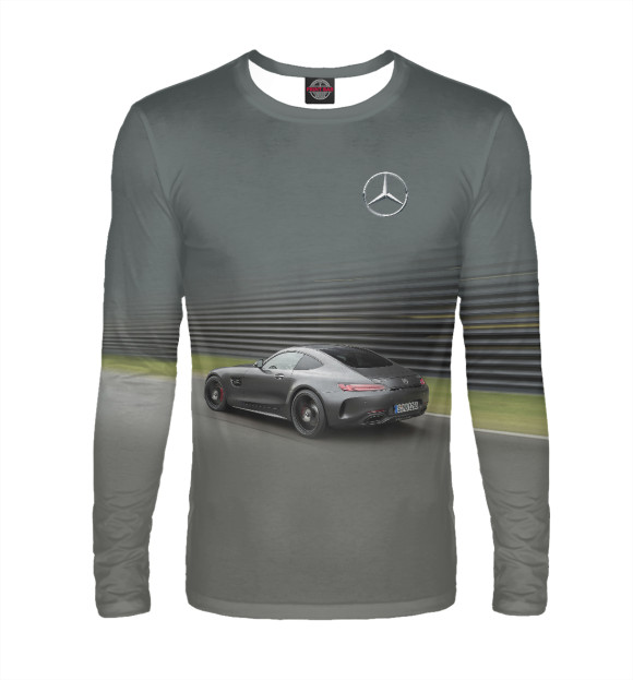 Мужской лонгслив с изображением V8 Biturbo AMG Motorsport цвета Белый