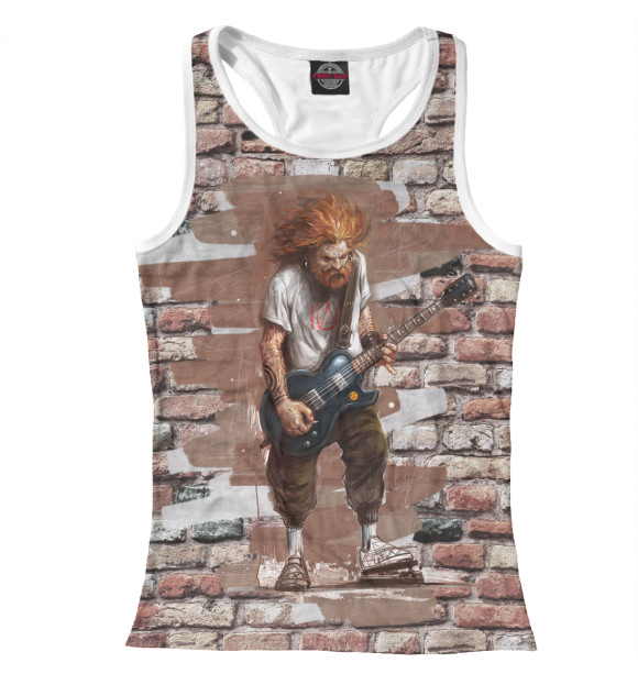 Женская майка-борцовка с изображением Rock Rules цвета Белый