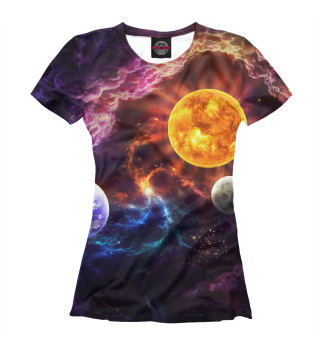 Женская футболка Яркая планета