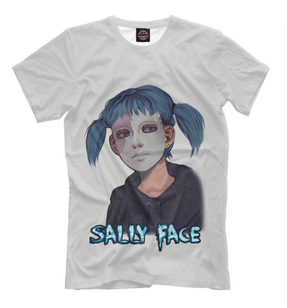 Футболка для мальчиков с изображением Sally Face цвета Бежевый