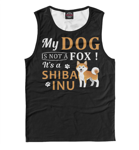 Майка для мальчика с изображением shiba inu цвета Белый