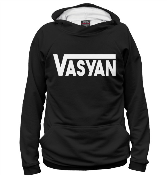Женское худи с изображением Vasyan цвета Белый