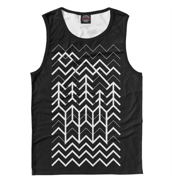 Мужская майка с изображением Лес Твин Пикс цвета Белый