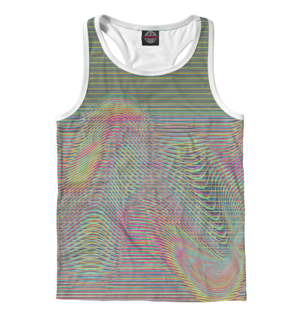 Мужская майка-борцовка с изображением Позитив цвета Белый