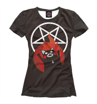 Футболка для девочек Злой котэ 666