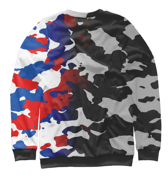 Женский свитшот с изображением Russia Camouflage цвета Белый