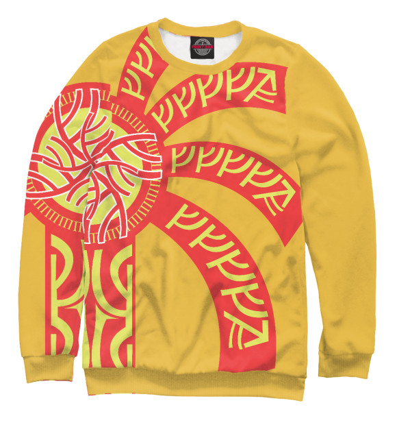 Мужской свитшот с изображением Денежный талисман цвета Белый