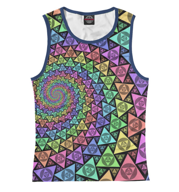 Майка для девочки с изображением Кислотный вихрь цвета Белый