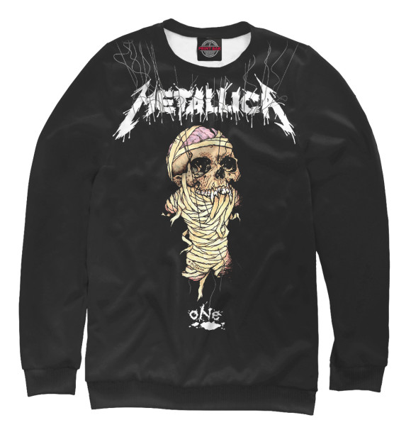 Женский свитшот с изображением Metallica One цвета Белый